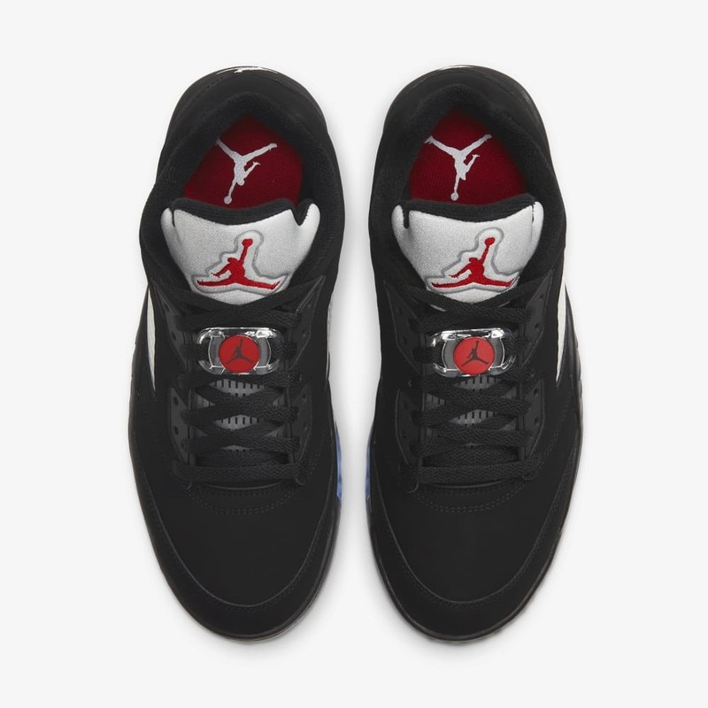 Jordan 5 best sale black and silver